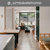 Karndean Auburn oak parquet flooring laid in herringbone in an open plan kitchen and living room