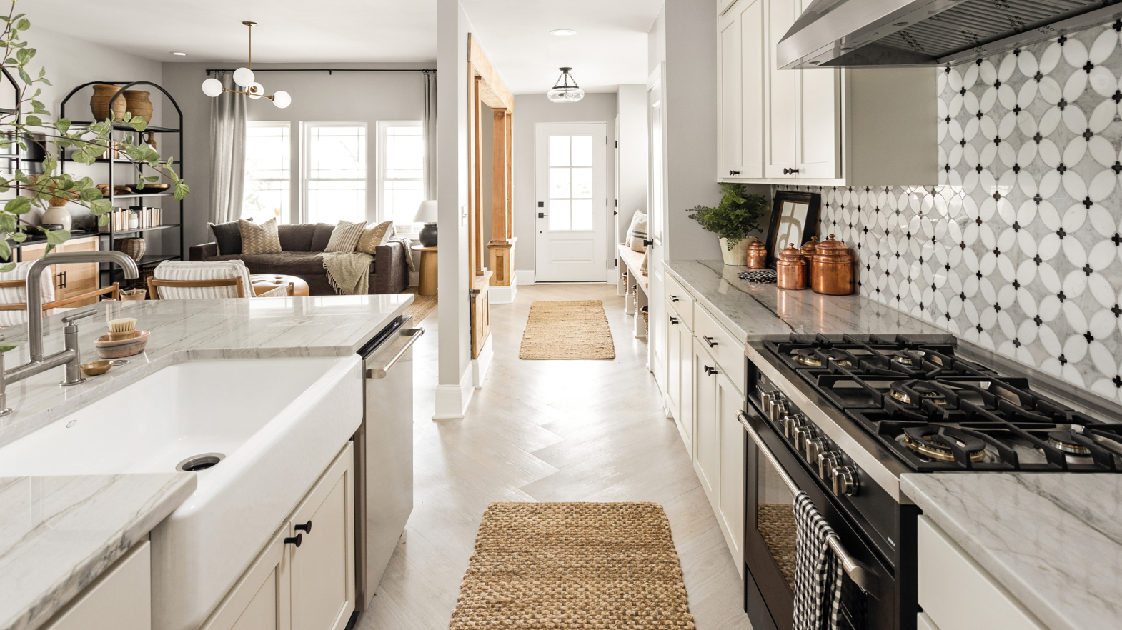 Vanilla Oak LLP333 in a kitchen and entry remodel on Good Bones season 7 espisode 4; photo credit: Cory Phillips, The Home Aesthetic