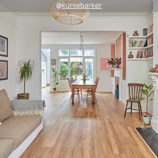 Karndean Designflooring Baltic Limed Oak wood flooring in a dining room