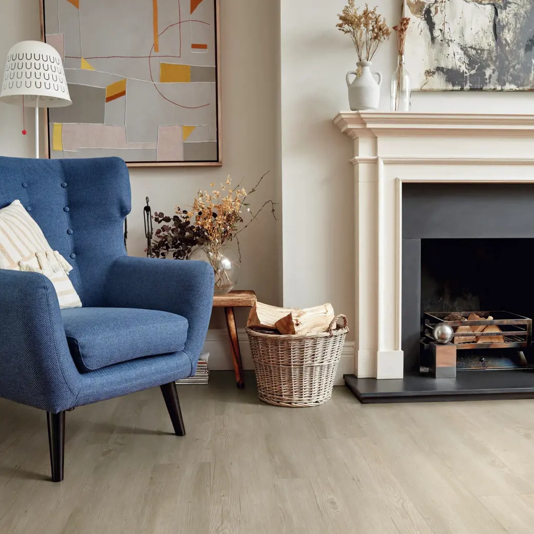 Light Country Oak VGW139T | SCB139 floors by a cozy fireplace